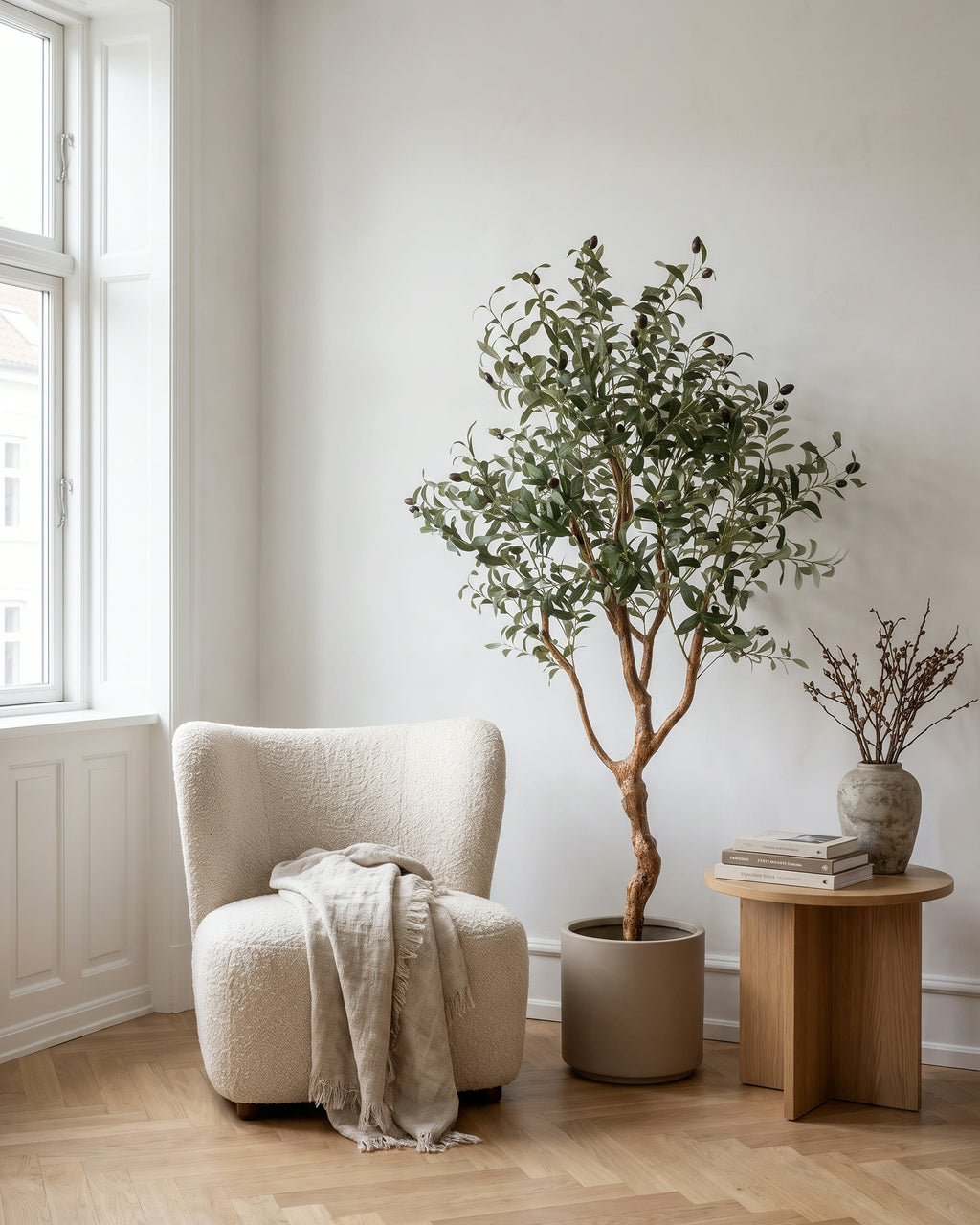Olive Tree | 150 cm in a bright Scandinavian interior