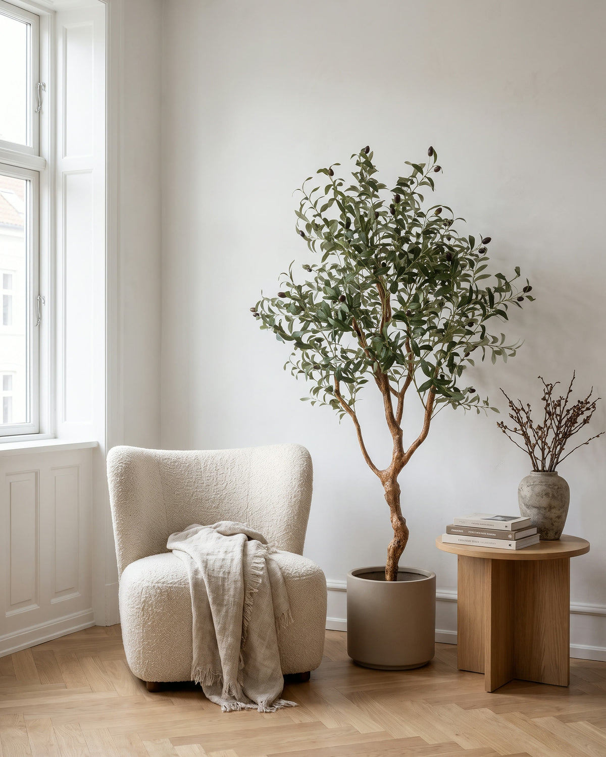 Olive Tree | 150 cm in a bright Scandinavian interior