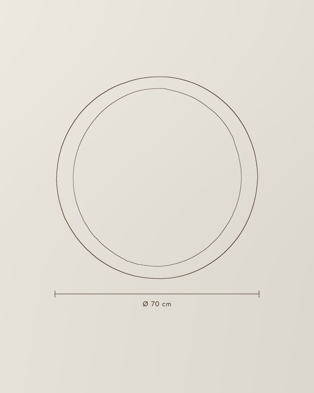 Enso Mirror | Ø 70 cm – dimension drawing