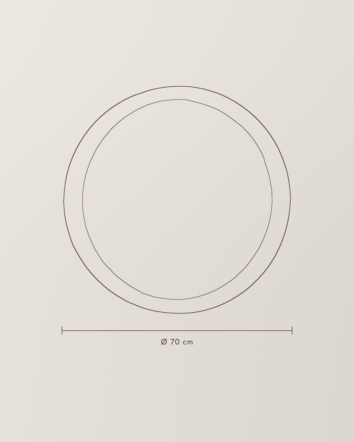 Enso Mirror | Ø 70 cm – dimension drawing