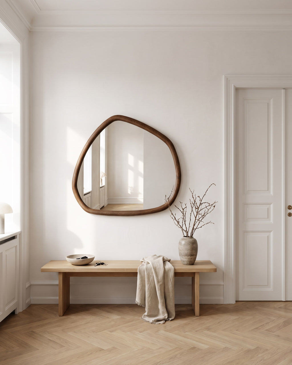 Dalia Mirror in a bright Scandinavian interior