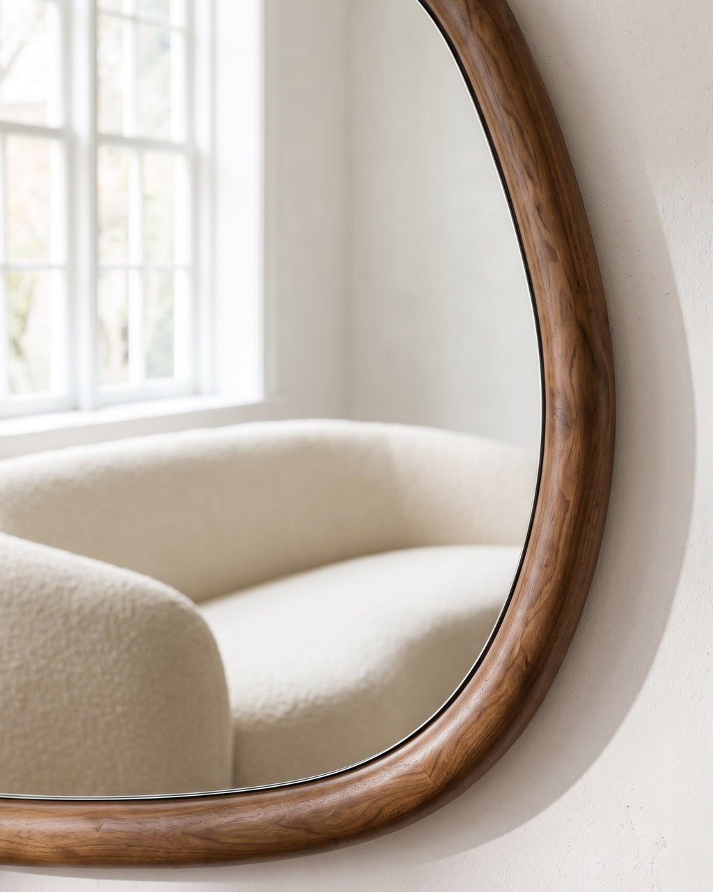 Dalia Mirror in a bright Scandinavian interior