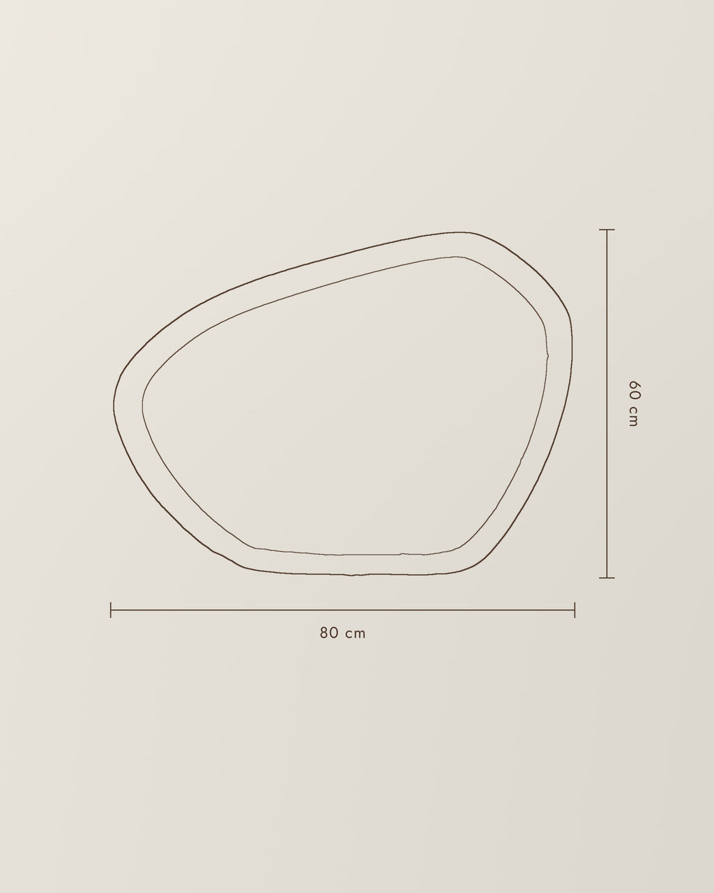 Dalia Mirror – dimension drawing