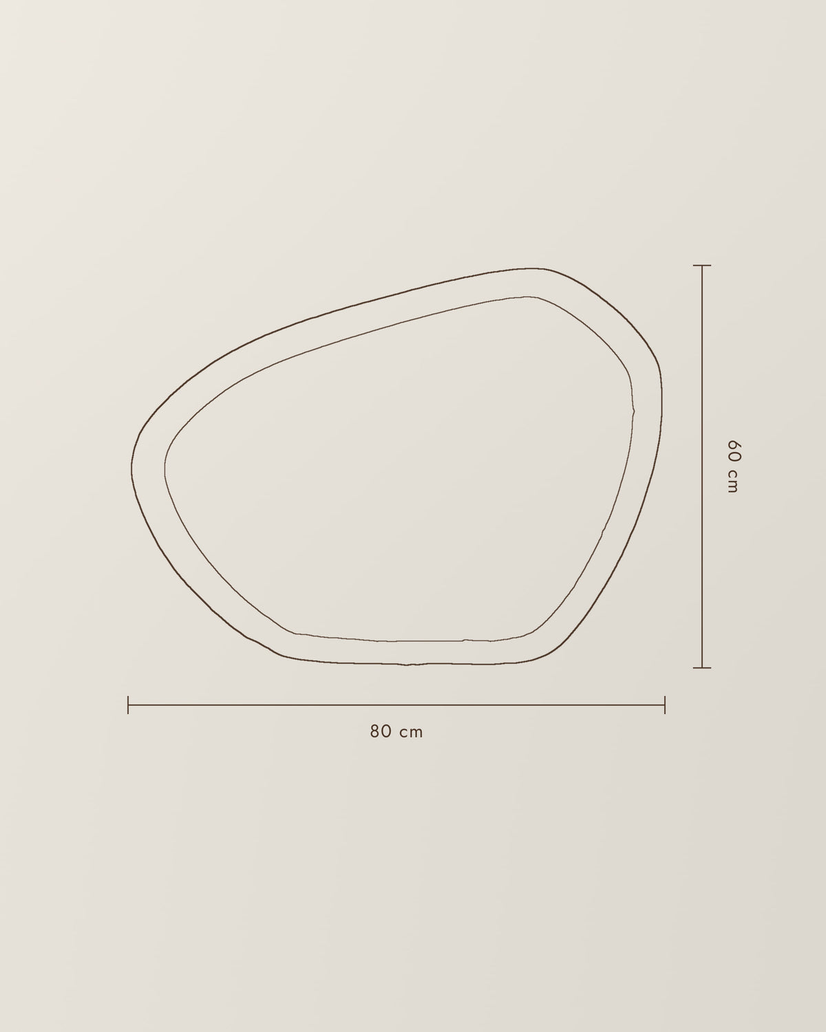 Dalia Mirror – dimension drawing